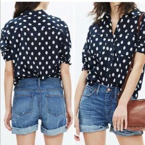 Madewell High-Rise Denim Boy Shorts 25